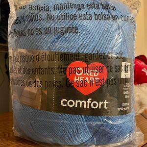 35 oz/1000 g Red Heart Comfort Medium Blue Yarn (one big skein)